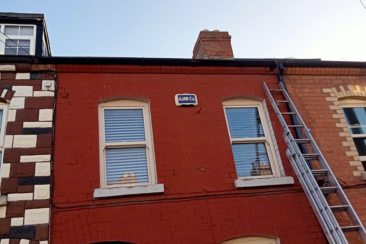 Completed PVC guttering and downpipes installation in Blue Barn, Dublin